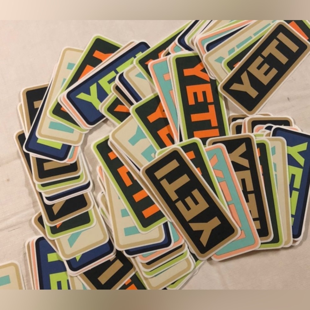 1000 x Yeti Sticker Lot